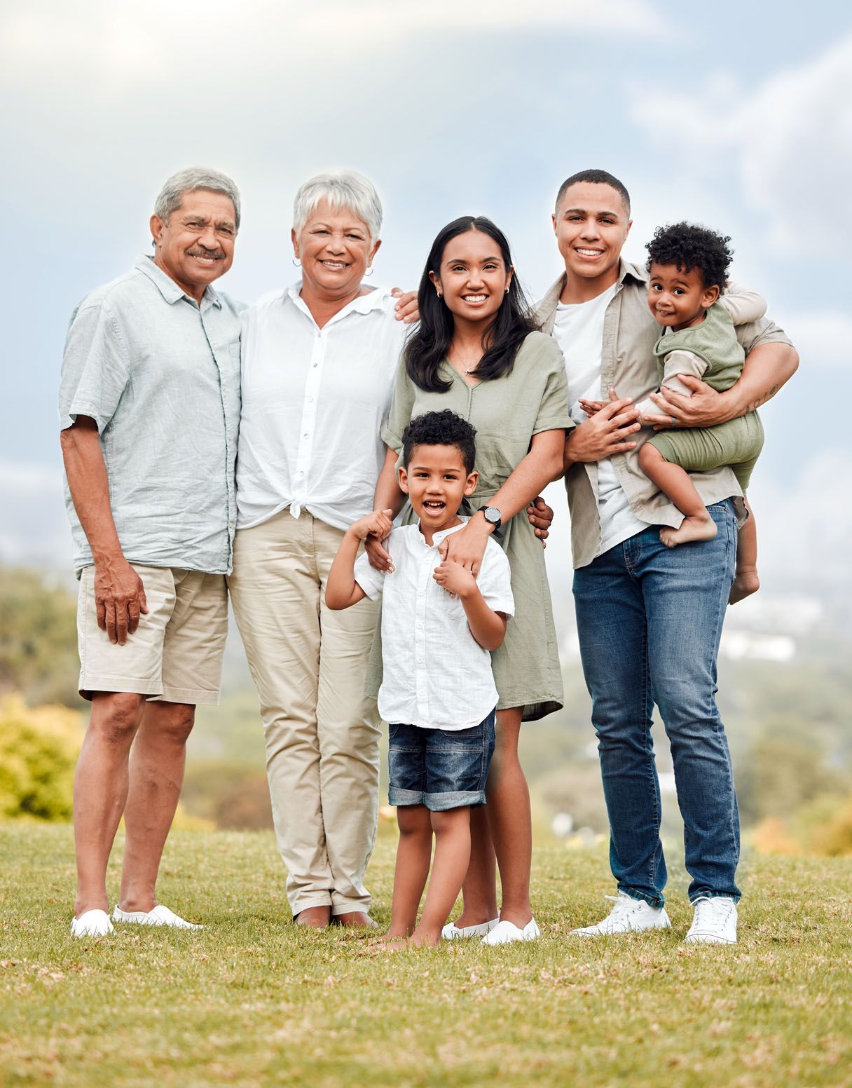 Una familia multigeneracional unida